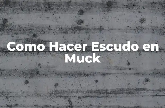 Como Hacer Escudo en Muck