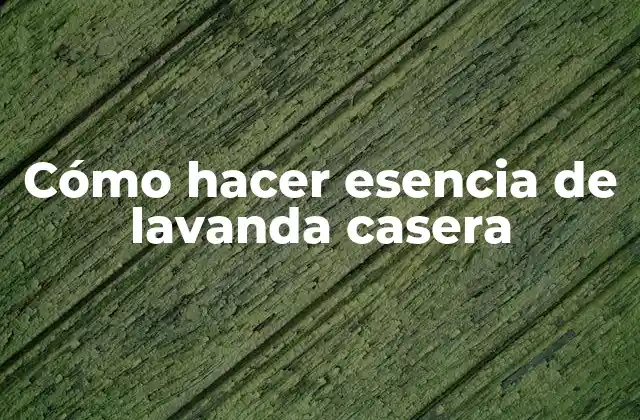 Cómo Hacer Esencia de Lavanda Casera