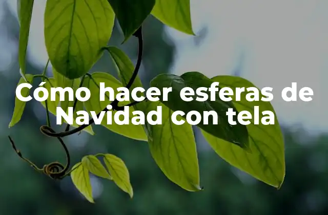 Cómo Hacer Esferas de Navidad con Tela