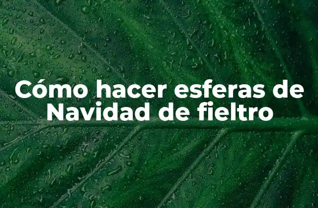 Cómo Hacer Esferas de Navidad de Fieltro