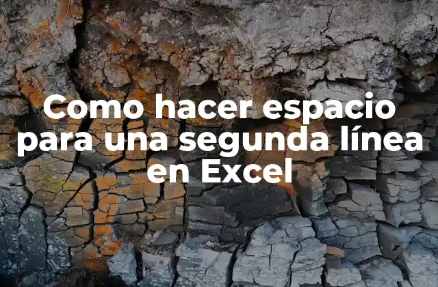 Insertar una segunda línea en una celda de Excel