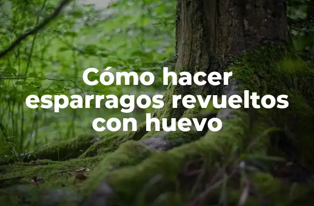 Cómo Hacer Esparragos Revueltos con Huevo