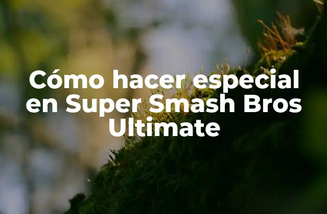 Cómo hacer especial en Super Smash Bros Ultimate