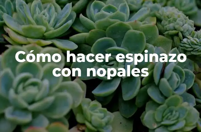 Cómo Hacer Espinazo con Nopales