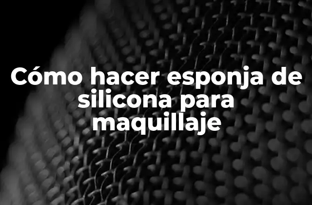 Cómo Hacer Esponja de Silicona para Maquillaje