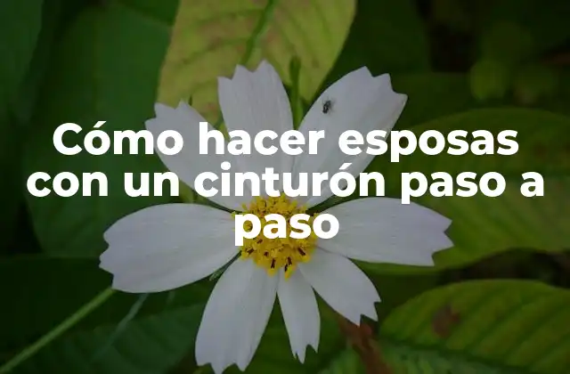 Cómo Hacer Esposas con un Cinturón Paso a Paso 2 Cómo hacer esposas con un cinturón paso a paso