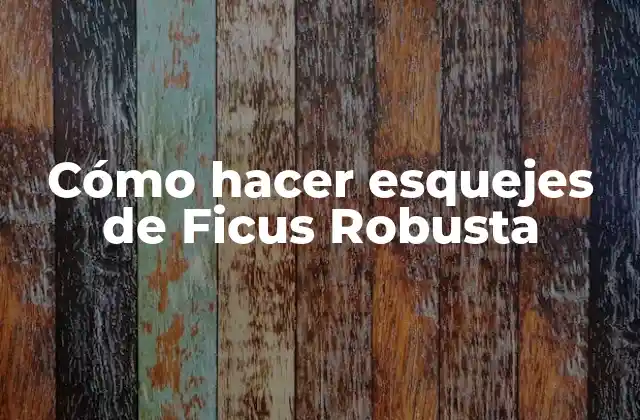 Cómo Hacer Esquejes de Ficus Robusta