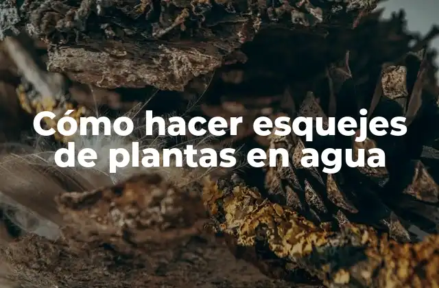 Cómo Hacer Esquejes de Plantas en Agua
