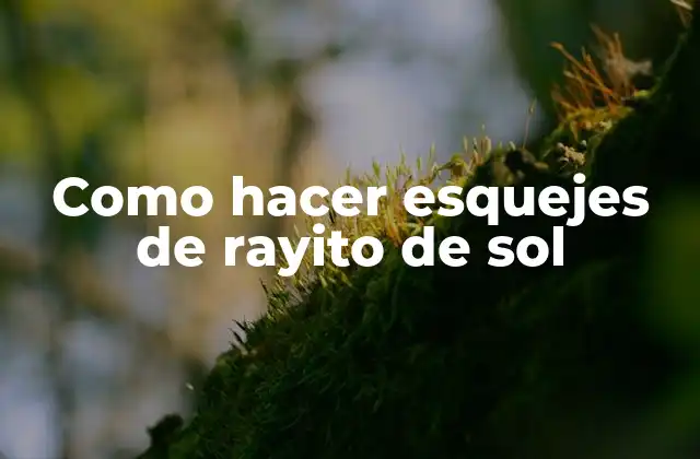 Como Hacer Esquejes de Rayito de Sol