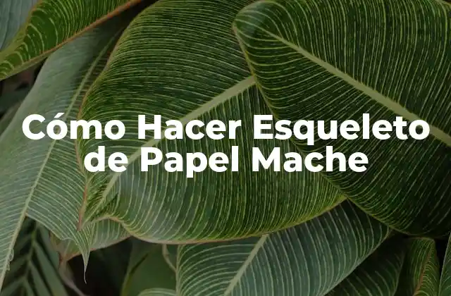 Cómo Hacer Esqueleto de Papel Mache