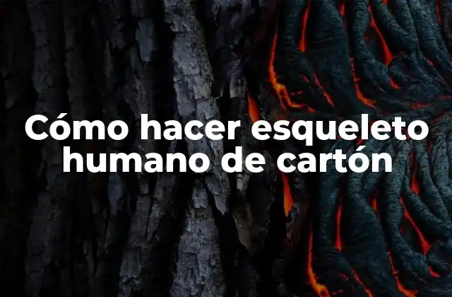 Cómo Hacer Esqueleto Humano de Cartón