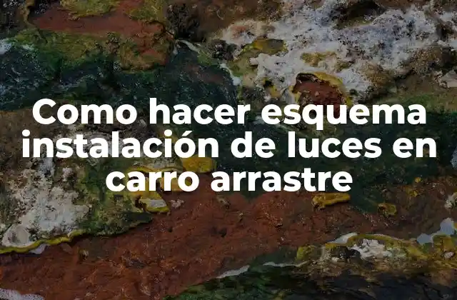 Como Hacer Esquema Instalación de Luces en Carro Arrastre