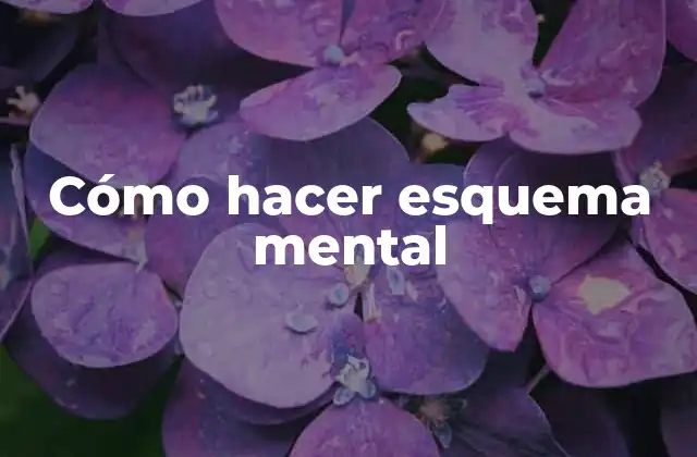 Cómo hacer esquema mental