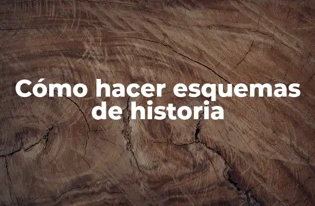 Cómo Hacer Esquemas de Historia