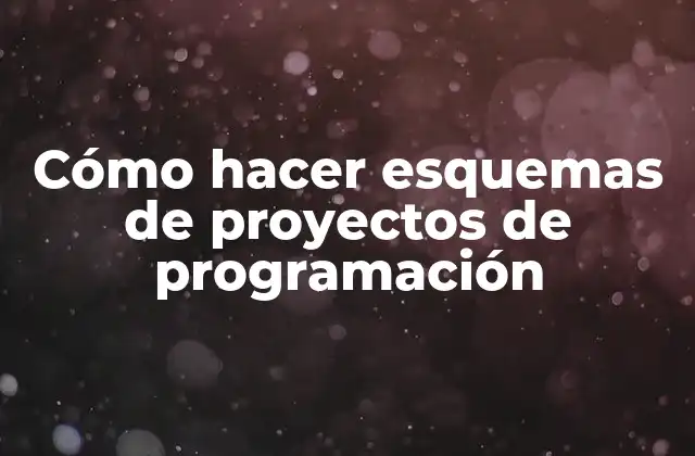 Cómo Hacer Esquemas de Proyectos de Programación