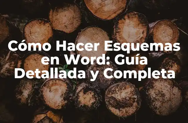 Cómo Hacer Esquemas en Word: Guía Detallada y Completa
