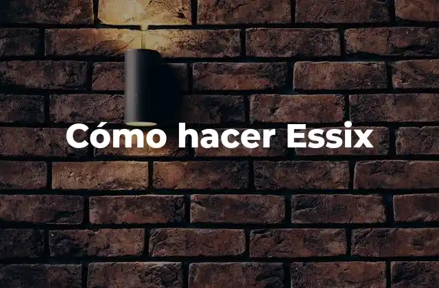 Cómo Hacer Essix
