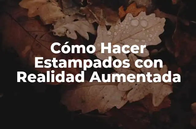 Cómo Hacer Estampados con Realidad Aumentada