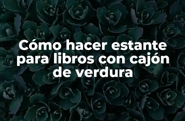 Cómo Hacer Estante para Libros con Cajón de Verdura