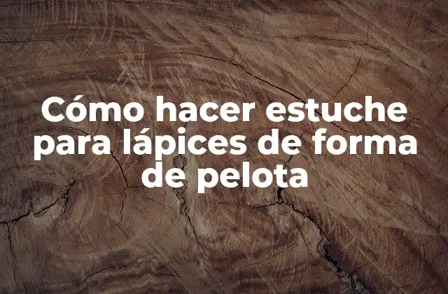 Cómo hacer estuche para lápices de forma de pelota