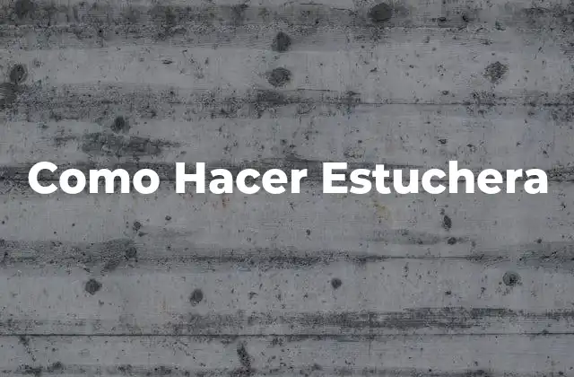 Como Hacer Estuchera 2 ¿Qué es una Estuchera y para Qué Sirve?