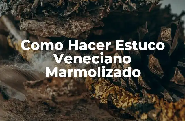 Como Hacer Estuco Veneciano Marmolizado