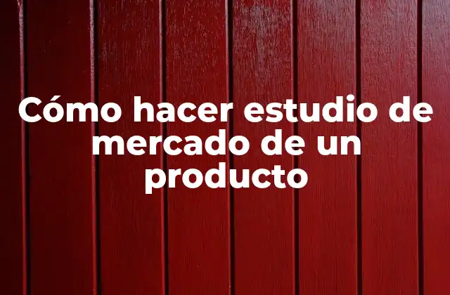 Cómo Hacer Estudio de Mercado de un Producto