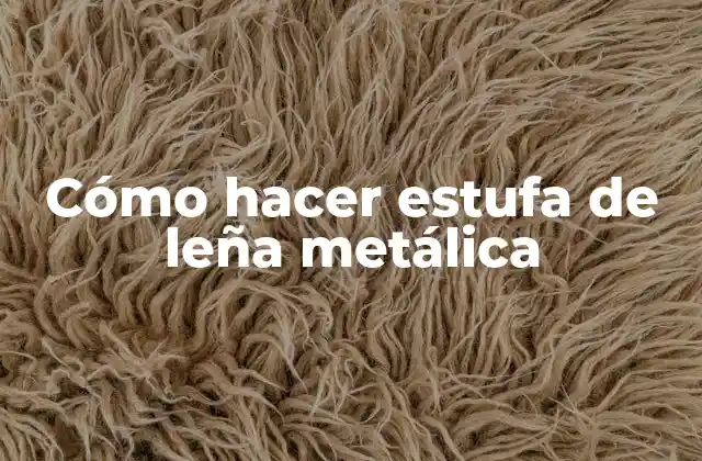 Cómo Hacer Estufa de Leña Metálica