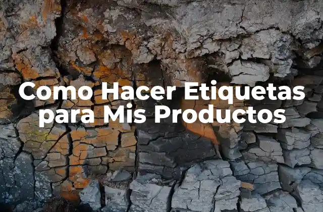 Como Hacer Etiquetas para Mis Productos