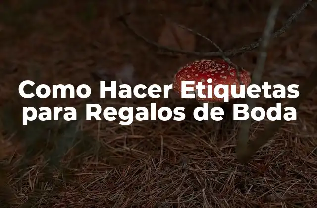 Como Hacer Etiquetas para Regalos de Boda