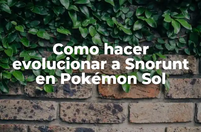 Como Hacer Evolucionar a Snorunt en Pokémon Sol 2 Snorunt en Pokémon Sol