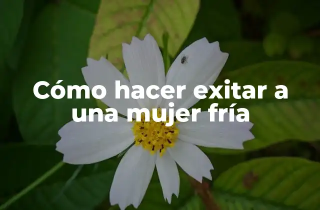 Cómo hacer exitar a una mujer fría