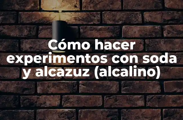 Cómo Hacer Experimentos con Soda y Alcazuz (alcalino)
