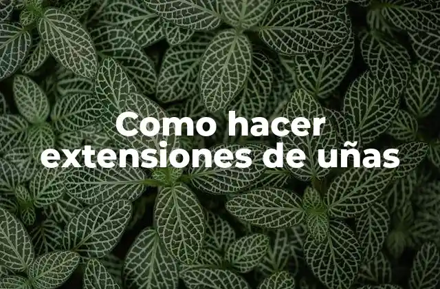 Como Hacer Extensiones de Uñas