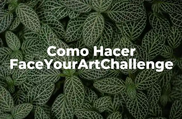 Como Hacer Faceyourartchallenge