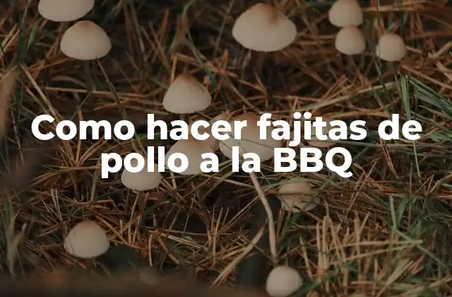 Como Hacer Fajitas de Pollo a la Bbq