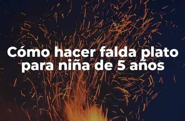 Cómo Hacer Falda Plato para Niña de 5 Años