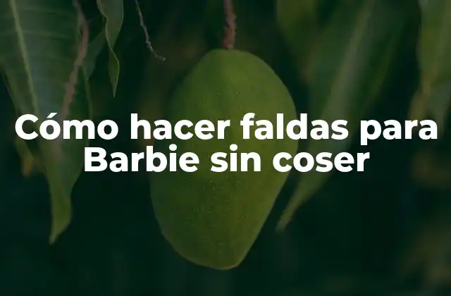 Cómo hacer faldas para Barbie sin coser