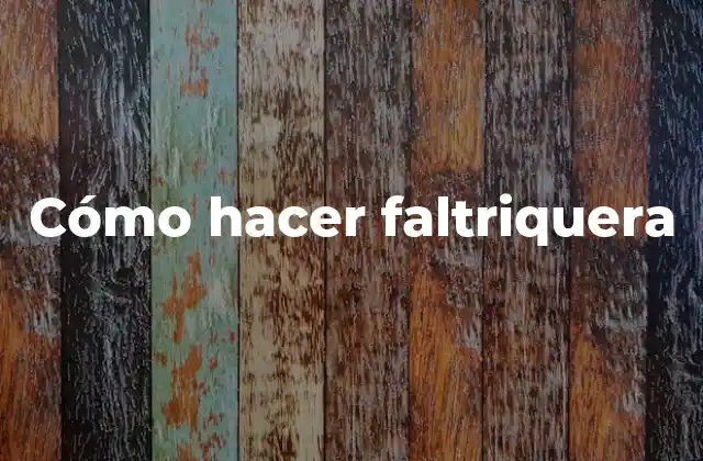 Cómo Hacer Faltriquera