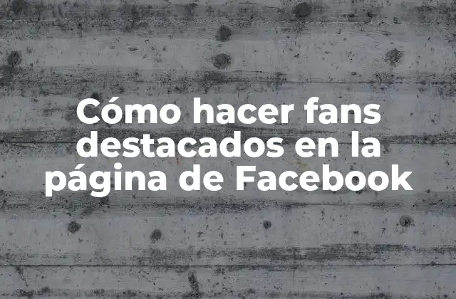 Cómo Hacer Fans Destacados en la Página de Facebook