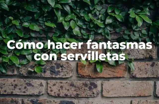 Cómo Hacer Fantasmas con Servilletas