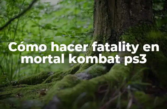 Cómo Hacer Fatality en Mortal Kombat Ps3 2 ¿Qué es una fatality en Mortal Kombat PS3?
