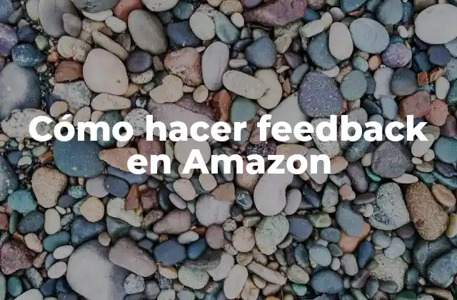 Cómo Hacer Feedback en Amazon