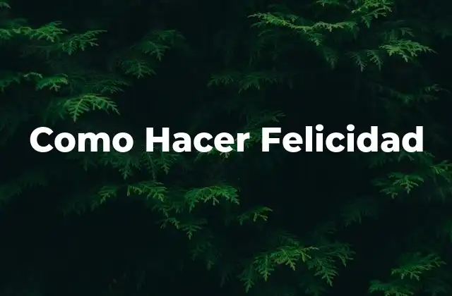 Como Hacer Felicidad 2 ¿Qué es la Felicidad y Cómo se Logra?