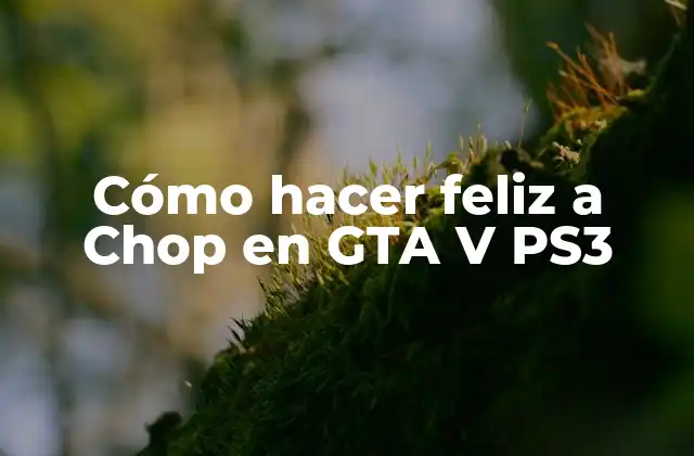 Cómo Hacer Feliz a Chop en Gta V Ps3