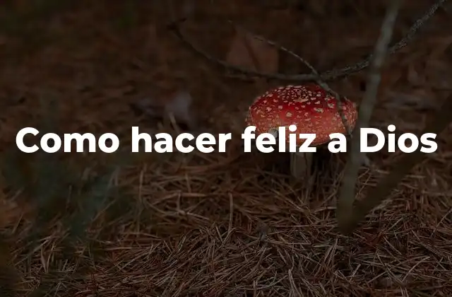 ¿Qué es hacer feliz a Dios?