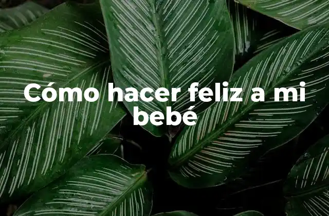 Cómo Hacer Feliz a Mi Bebé