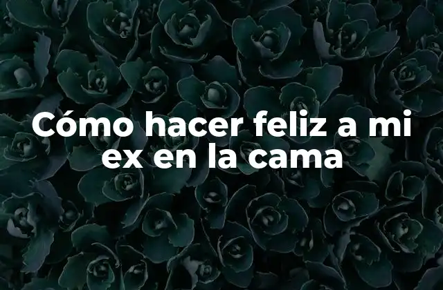 Cómo Hacer Feliz a Mi Ex en la Cama