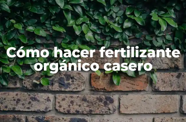 Cómo Hacer Fertilizante Orgánico Casero