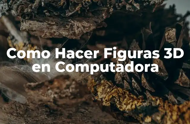 Como Hacer Figuras 3d en Computadora